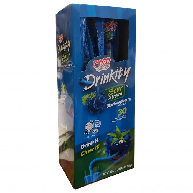 Drinkity Sour Straws Blue Raspberry