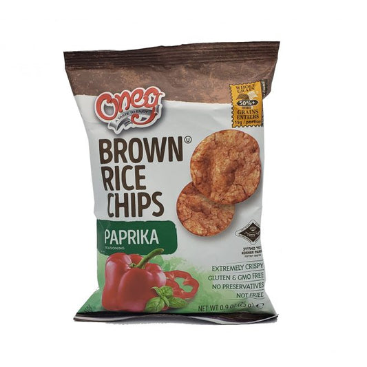 W/G Brown Rice Chips Paprika 25g