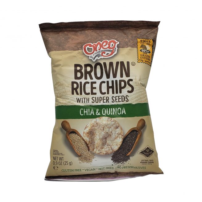 W/G Brown Rice Chips W Super Seeds Chia & Quinua 25g